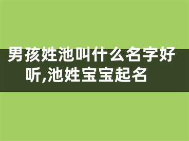 男孩姓池叫什么名字好听,池姓宝宝起名