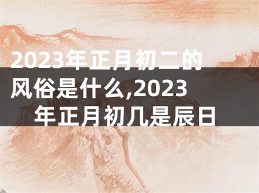 2023年正月初二的风俗是什么,2023年正月初几是辰日