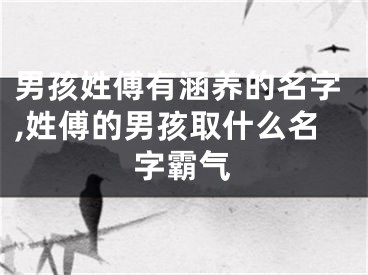 男孩姓傅有涵养的名字,姓傅的男孩取什么名字霸气