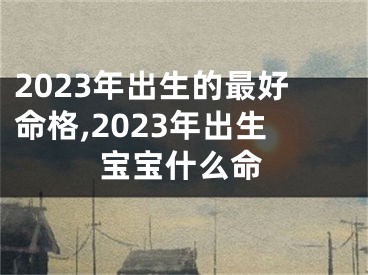 2023年出生的最好命格,2023年出生宝宝什么命