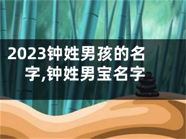 2023钟姓男孩的名字,钟姓男宝名字