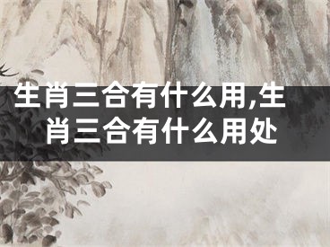 生肖三合有什么用,生肖三合有什么用处