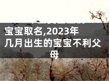 2023年立夏出生的宝宝取名,2023年几月出生的宝宝不利父母