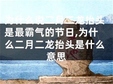 为什么说二月二龙抬头是最霸气的节日,为什么二月二龙抬头是什么意思