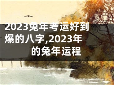 2023兔年考运好到爆的八字,2023年的兔年运程