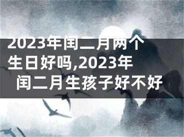 2023年闰二月两个生日好吗,2023年闰二月生孩子好不好