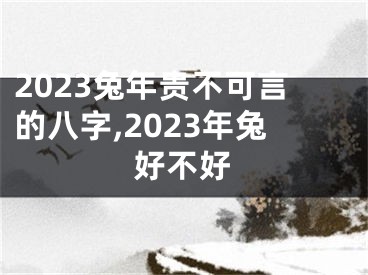 2023兔年贵不可言的八字,2023年兔好不好