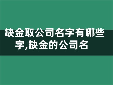 缺金取公司名字有哪些字,缺金的公司名