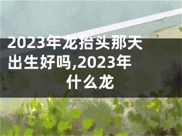 2023年龙抬头那天出生好吗,2023年什么龙