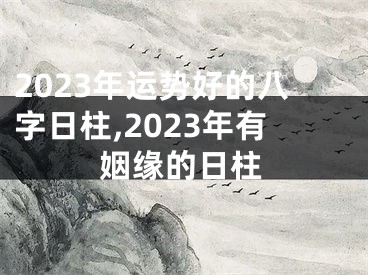 2023年运势好的八字日柱,2023年有姻缘的日柱