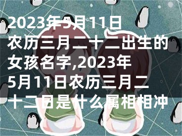 2023年5月11日农历三月二十二出生的女孩名字,2023年5月11日农历三月二十二日是什么属相相冲