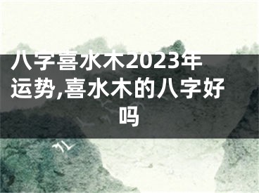 八字喜水木2023年运势,喜水木的八字好吗