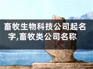 畜牧生物科技公司起名字,畜牧类公司名称