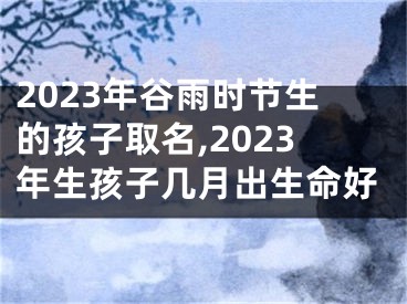 2023年谷雨时节生的孩子取名,2023年生孩子几月出生命好