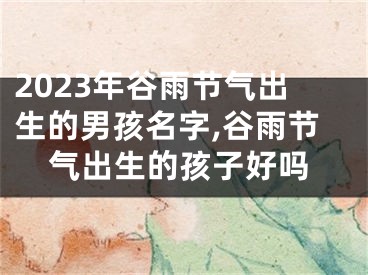 2023年谷雨节气出生的男孩名字,谷雨节气出生的孩子好吗