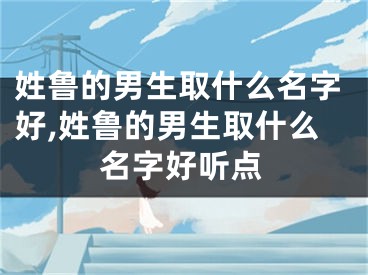 姓鲁的男生取什么名字好,姓鲁的男生取什么名字好听点