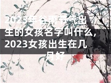 2023年谷雨节气出生的女孩名字叫什么,2023女孩出生在几月好