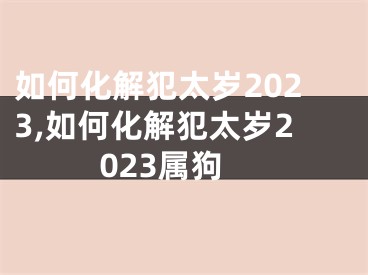 如何化解犯太岁2023,如何化解犯太岁2023属狗