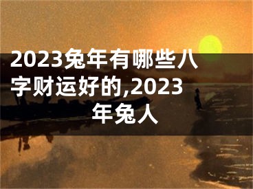 2023兔年有哪些八字财运好的,2023年兔人