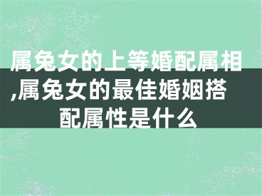 属兔女的上等婚配属相,属兔女的最佳婚姻搭配属性是什么