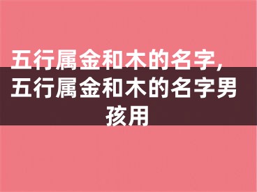 五行属金和木的名字,五行属金和木的名字男孩用