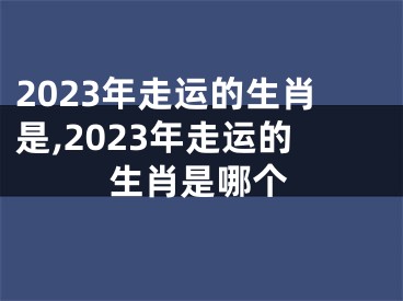 2023年走运的生肖是,2023年走运的生肖是哪个