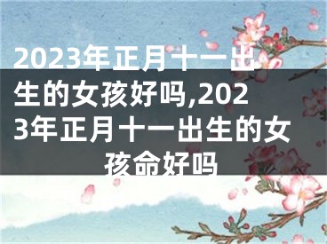 2023年正月十一出生的女孩好吗,2023年正月十一出生的女孩命好吗