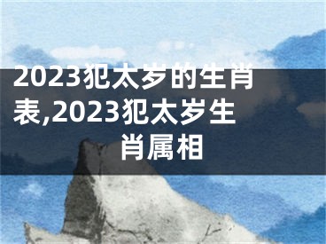 2023犯太岁的生肖表,2023犯太岁生肖属相