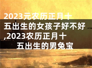 2023元农历正月十五出生的女孩子好不好,2023农历正月十五出生的男兔宝