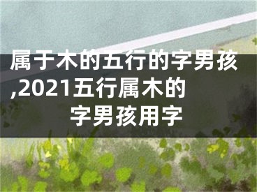 属于木的五行的字男孩,2021五行属木的字男孩用字