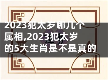 2023犯太岁哪几个属相,2023犯太岁的5大生肖是不是真的