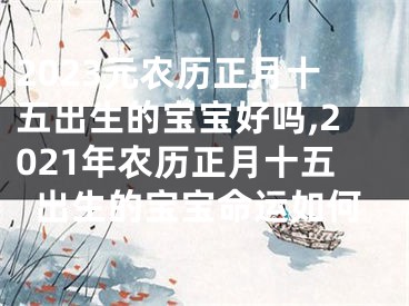 2023元农历正月十五出生的宝宝好吗,2021年农历正月十五出生的宝宝命运如何