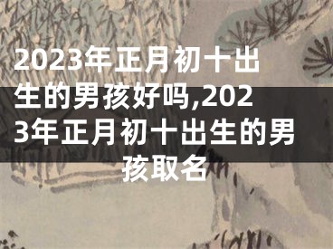 2023年正月初十出生的男孩好吗,2023年正月初十出生的男孩取名