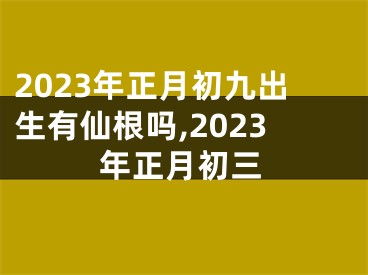 2023年正月初九出生有仙根吗,2023年正月初三