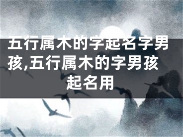 五行属木的字起名字男孩,五行属木的字男孩起名用