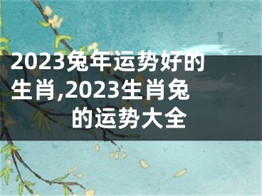 2023兔年运势好的生肖,2023生肖兔的运势大全