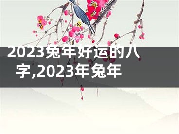 2023兔年好运的八字,2023年兔年