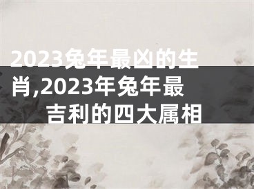 2023兔年最凶的生肖,2023年兔年最吉利的四大属相