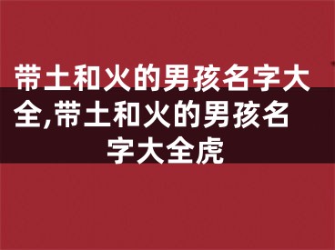 带土和火的男孩名字大全,带土和火的男孩名字大全虎