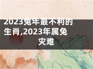 2023兔年最不利的生肖,2023年属兔灾难