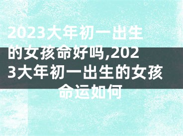 2023大年初一出生的女孩命好吗,2023大年初一出生的女孩命运如何