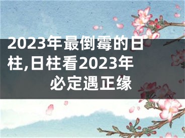 2023年最倒霉的日柱,日柱看2023年必定遇正缘