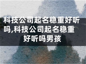 科技公司起名稳重好听吗,科技公司起名稳重好听吗男孩