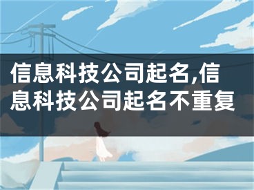 信息科技公司起名,信息科技公司起名不重复