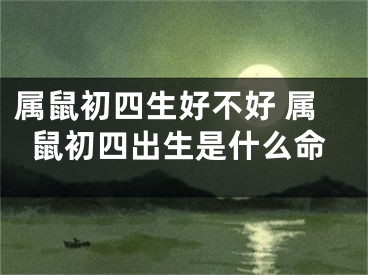 属鼠初四生好不好 属鼠初四出生是什么命