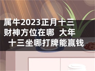 属牛2023正月十三财神方位在哪  大年十三坐哪打牌能赢钱