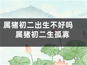 属猪初二出生不好吗 属猪初二生孤寡