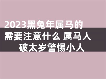 2023黑兔年属马的需要注意什么 属马人破太岁警惕小人