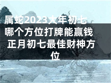 属蛇2023大年初七哪个方位打牌能赢钱  正月初七最佳财神方位