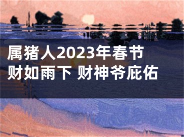 属猪人2023年春节财如雨下 财神爷庇佑